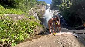 Me And Friend Fuck Hot Black Girl At Waterfall
