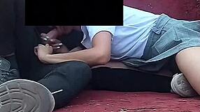 sexy latina couple fucks in school