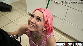 step sister gets rough blowjob and pussy fucking