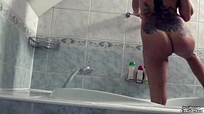 Camilla Moon feels intense pleasure masturbating in bathroom