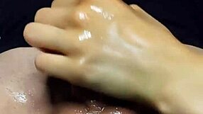 Oiled Handjob Leads To Intense Release