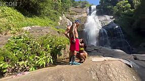 Me And Friend Fuck Hot Black Girl At Waterfall