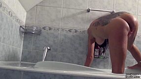 Camilla Moon feels intense pleasure masturbating in bathroom