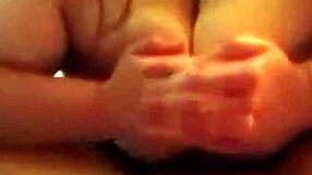real wife uses huge tits to make dick cum all over her