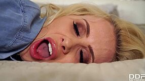 Horny Blonde Milf Kaitlyn Laken Plays with Her Big Tits and Masturbates to Orgasm.