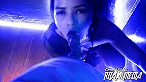 Rita Boquinha De Veludo Gives Oral To Black Pornstar At Club