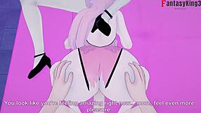 Hinata Hyuga and Sakura in steamy Naruto Shippuden threesome clip