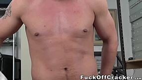 Barebacked Cracker Pleasures His New BBC Boss!