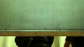 Two guys engage in intense gay action inside public toilet