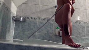 Camilla Moon feels intense pleasure masturbating in bathroom