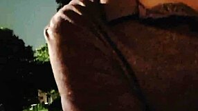 Risky handjob for brunette at the bus stop