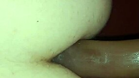 Chubby girl uses dildo on fat ass in video.