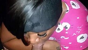 she gives sloppy bedtime blowjob to monster cock
