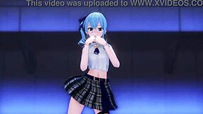 Mmd R-18 Suisei Luvoratorrrrry Striptease With Clothes Ripped