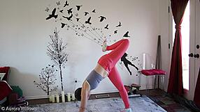 Yoga lesson with cute friend