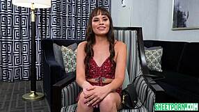 I'm Rose Lynn, excited for my first porn film with big tits and deepthroat.