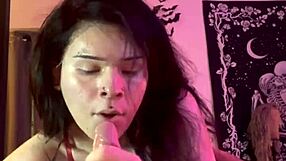 Watch me demonstrate deepthroat techniques