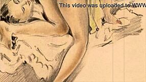 Vintage erotic drawings evoke nostalgic feelings