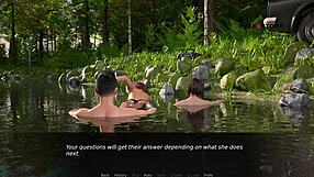 3D Hentai: Jhon's naughty adventure with Audrey and Lizzie in a sensual river encounter.