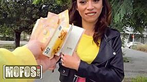 jordi enp stops from walking to watch noa tevez sitting on the bench wearing a mini skirt with no underwear - mofos