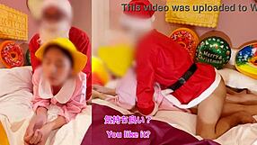 Asian couple cosplay japanese christmas costumes dirty talk amateurs creampie small pussy santa pregnancy practice