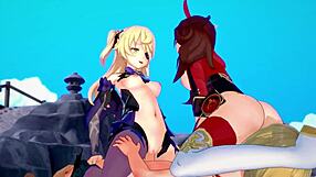 Genshin Impact archer girls in uncensored 3D hentai