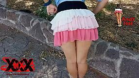 Andy Hot Shows Tattooed Ass and Masturbates Outdoors