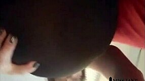 nude brunette with big tits dominates in solo femdom masturbation session