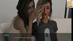 john carries all three girls, showing his strength in this 3d anime scene with sex and big asses.