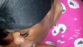 she gives sloppy bedtime blowjob to monster cock