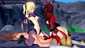 Genshin Impact archer girls in uncensored 3D hentai