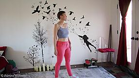 Yoga lesson with cute friend