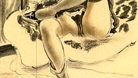 Vintage erotic drawings evoke nostalgic feelings