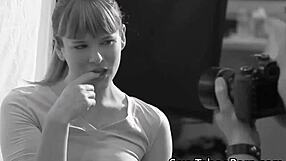 redhead babe gets her tight slit slammed hard in steamy bathroom action!