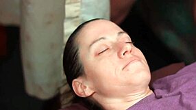 Watch Huge Cum Covered Brunette In Double Facial!