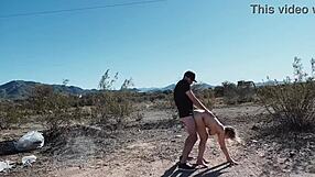 Homemade Couple Giving Blowjob In Desert Car