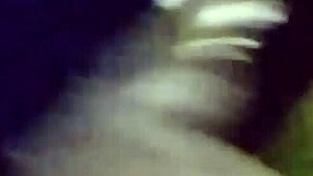 Risky handjob for brunette at the bus stop