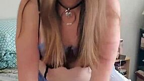 i see a brunette transsexual riding a pillow