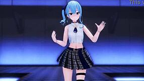 Beautiful anime hentai with physical strip and clothes ripped scene