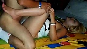 Teacher in retro blue film