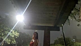 Risky Handjob On Street For Hot Redhead At Bus Stop
