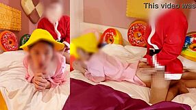 アジアカップル日本人クリスマスコス汚トーク素人中出し小18+マンコサンタ妊娠ごっこ