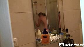 Beauty In The Shower Pleasures Herself Quietly