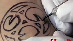 Big Tit Babe Mara Martinez Gets Tattooed Then Intensely Fucked in Missionary