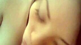 Watching adult clips while banging a sexy Chinese lover in hotel