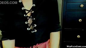 Beautiful German mother of two shows off her curves on webcam.