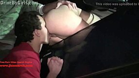 Big ass blonde teen 18+ enjoys a car ride