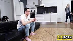 Blonde Teen Nerd Fucked in Reality Creampie Scene