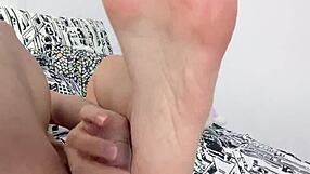 teasing body exploration with a bit of foot fetish