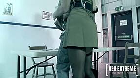 Uniformed guard Ciara Bugatti fucks her suspect passionately